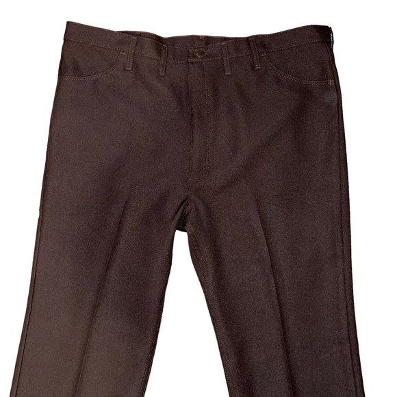 Vintage NWT Wrangler Wrancher Bootcut Jeans 44 32 Pants Brown Wrinkle Resistant - Picture 3 of 9